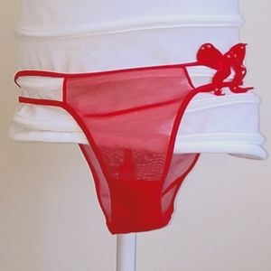 NWOT Red Mesh Panty